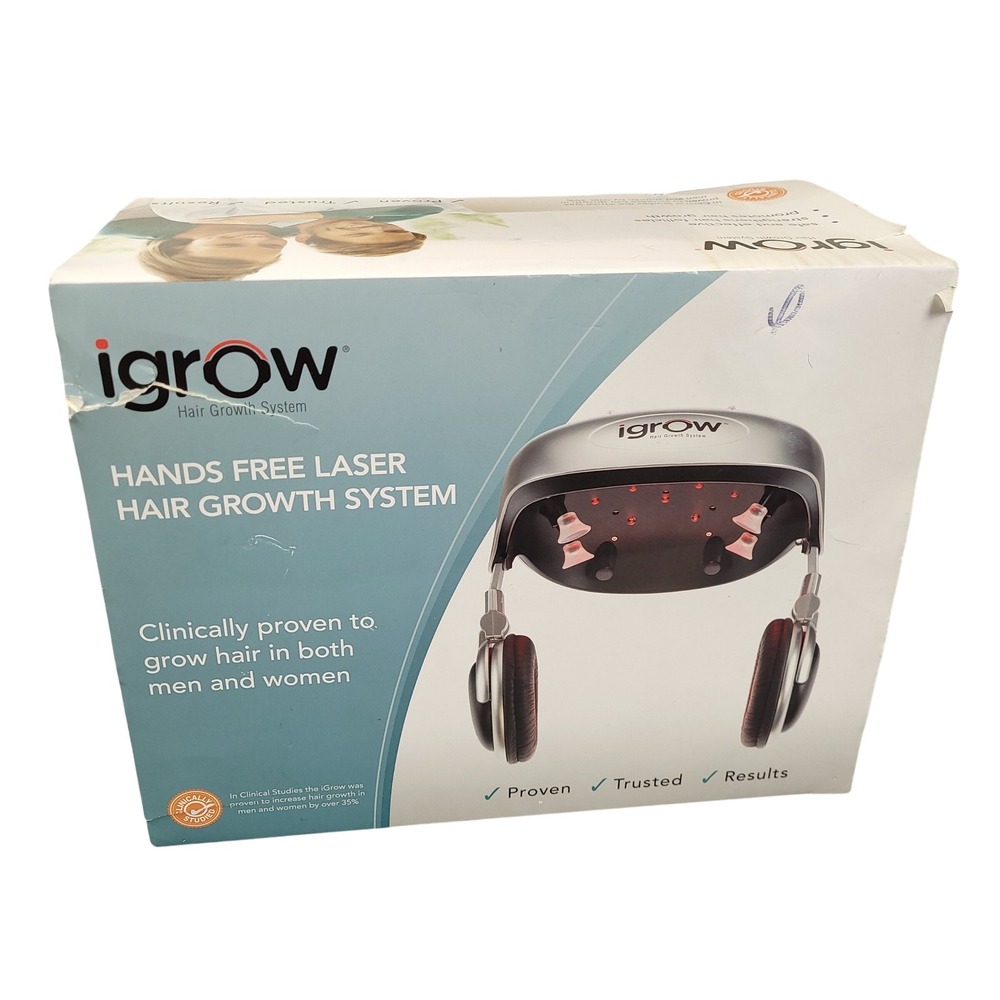 iGrow Professional Laser Hair Growth System Hands Free LLLT Red Light New NOB